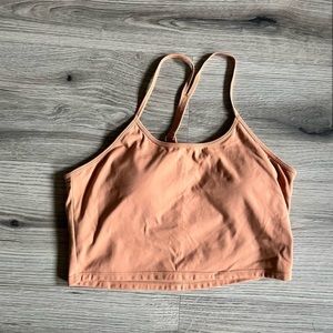 Paragon sports bra/crop tank/long line bra Peach